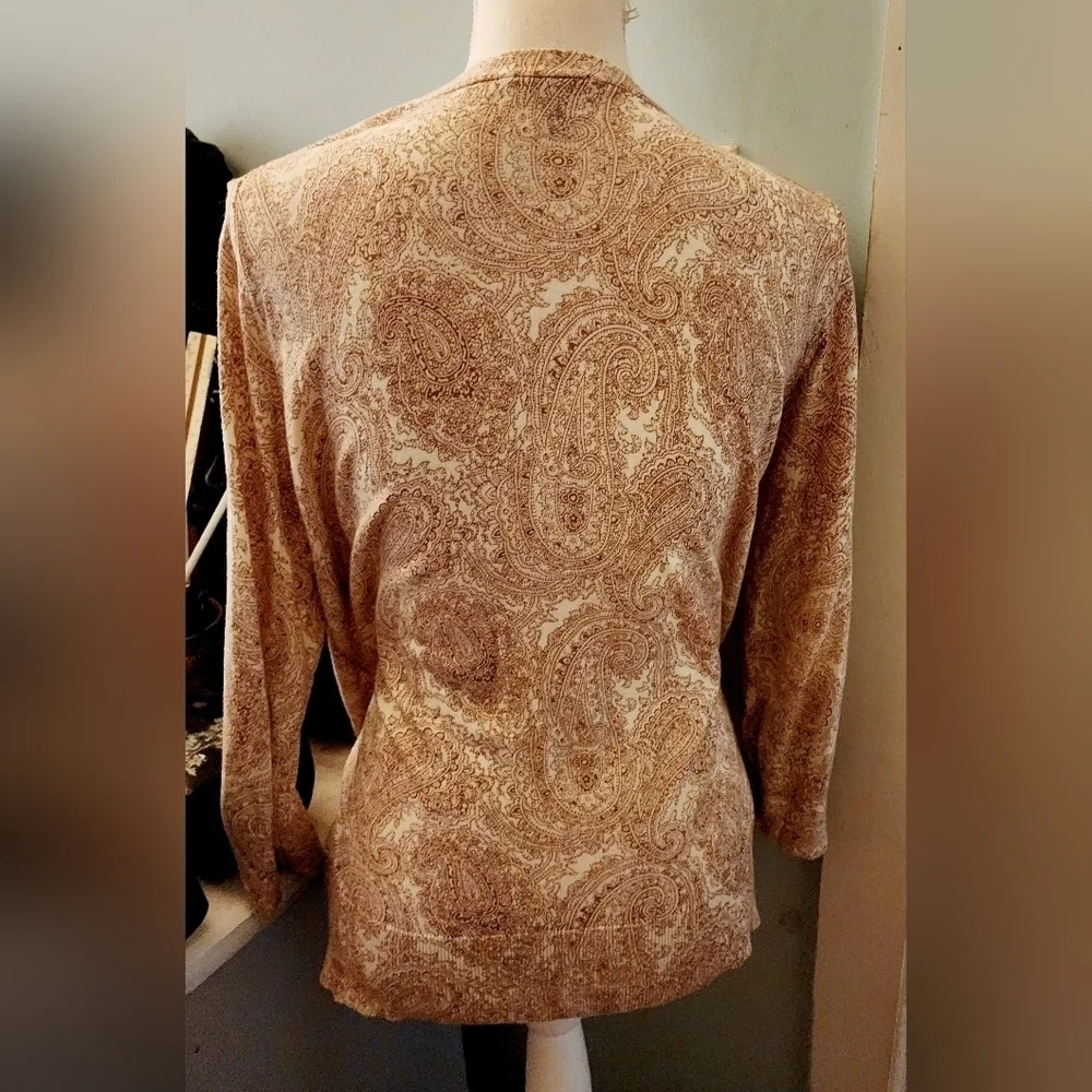 Talbots Paisley lightweight sweater